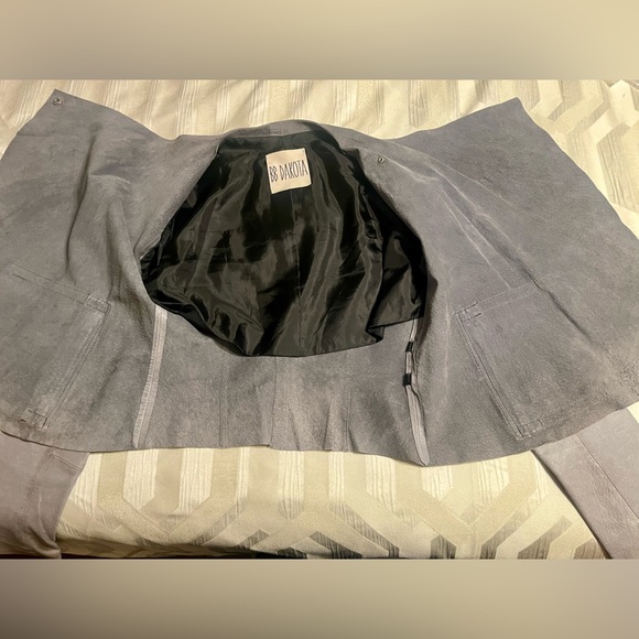 GUC BB DAKOTA Gray Moto Jacket, Waterfall Jacket, Sz XS-Small - Picture 3 of 6